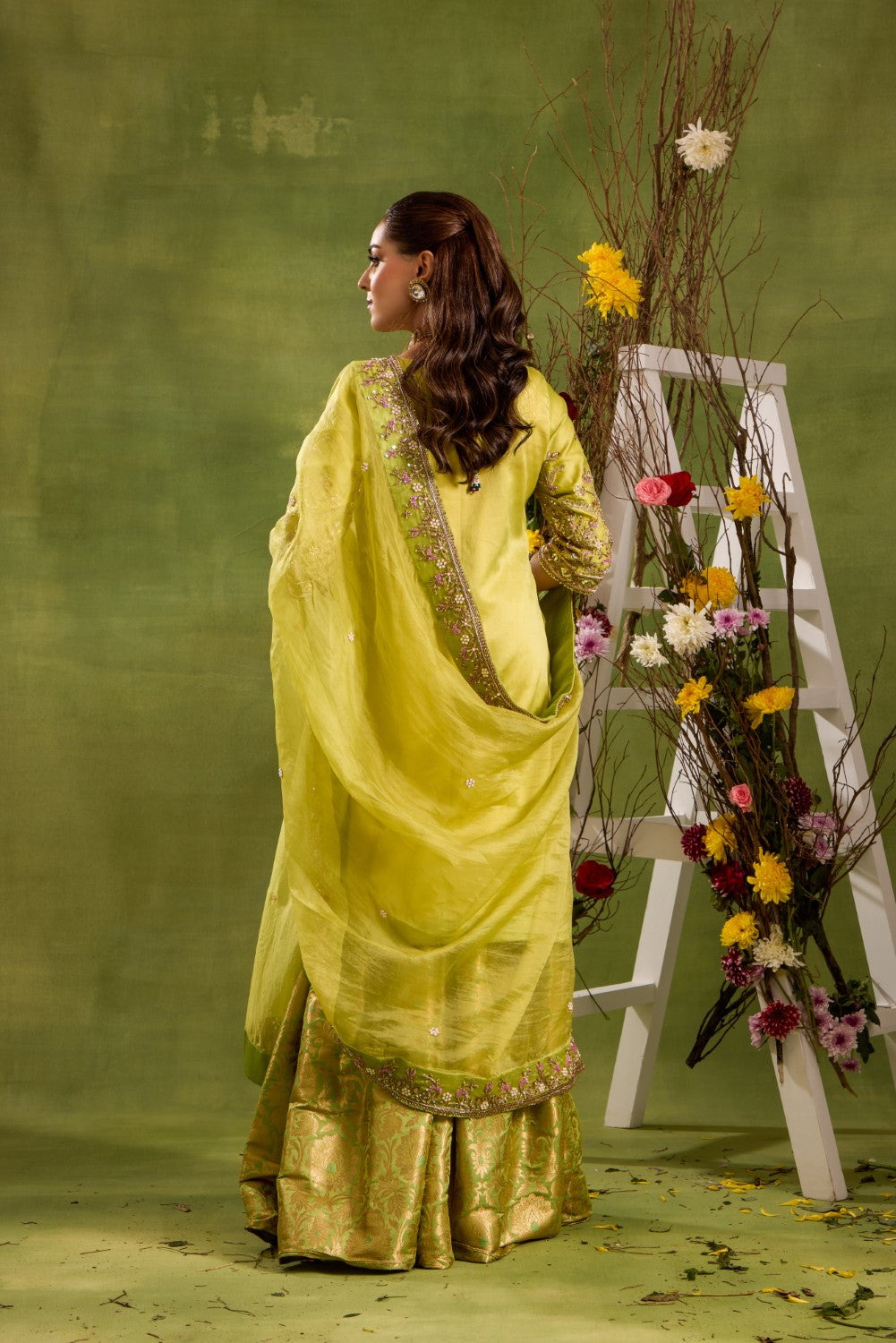 PISTACHIO GREEN GHARARA SUIT