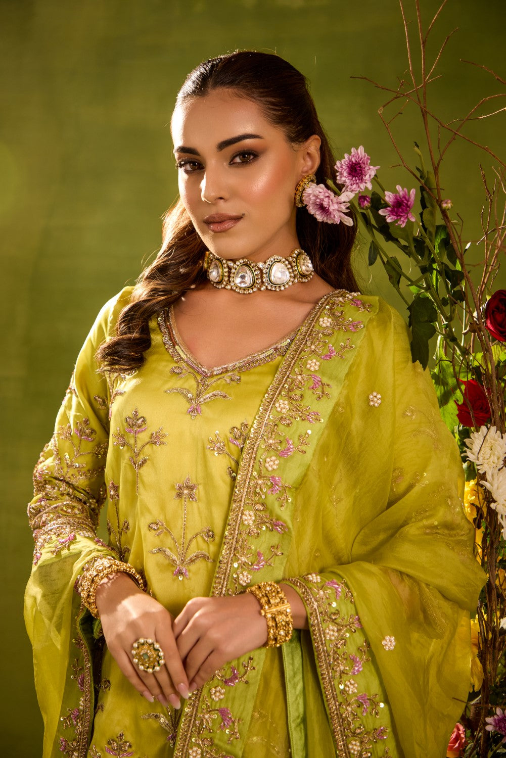 PISTACHIO GREEN GHARARA SUIT