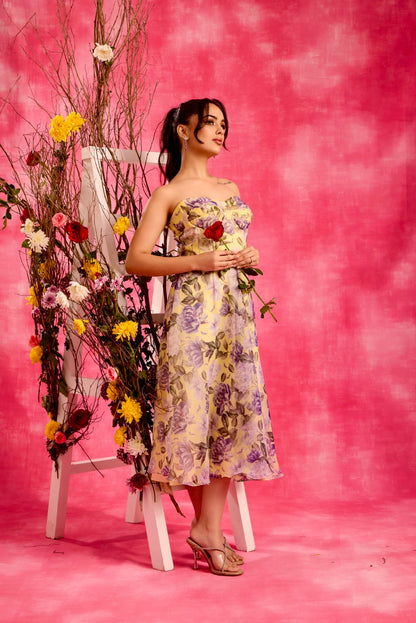 ORGANZA PRINTED DRESS