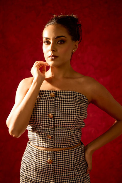 TWEED SKIRT WITH TOP