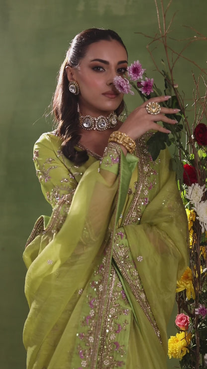 PISTACHIO GREEN GHARARA SUIT